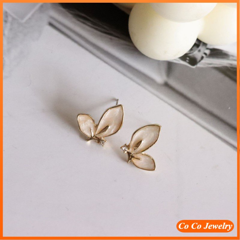 Anting Tusuk Sterling Silver 925 Model Kupu-Kupu Gaya Korea Untuk Wanita