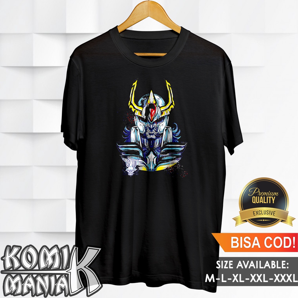 Kaos Anime Saint Seiya Baju Distro Pria Cowok Dewasa Original T Shirt Keren Tshirt Wibu Lengan Panja