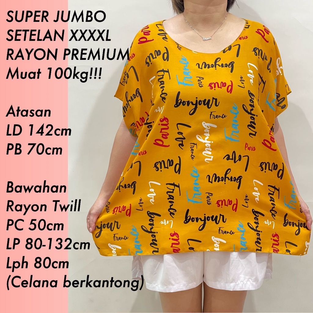 PAKET COMBO!!! SETELAN CELANA PENDEK SUPER JUMBO FIT TO 4XL MUAT DI ATAS 100kg!!!