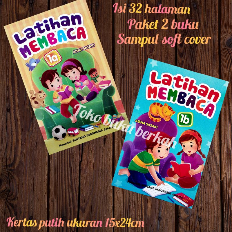 buku latihan membaca isi 2 buku 1A&amp;1B.15×24CM