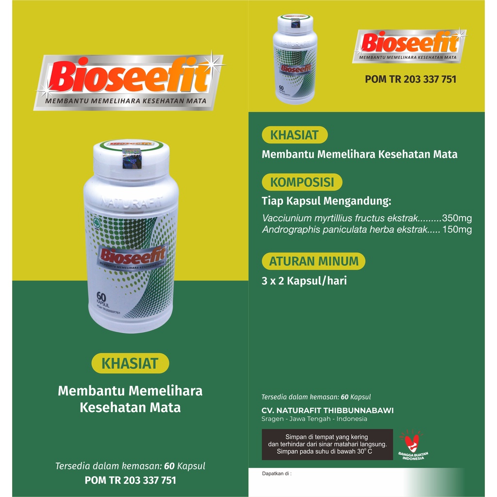 Bioseefit Premium / Obat Herbal Mata Minus Dan Katarak ORI !!!!