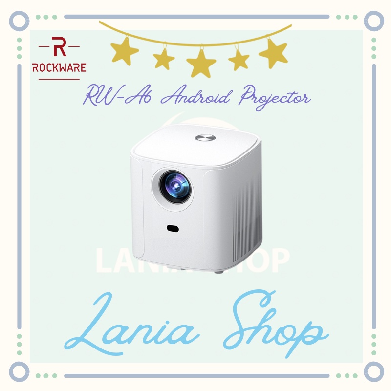 ROCKWARE RW-A6 - Smart Android Projector 1080P - 150 ANSI Lumens