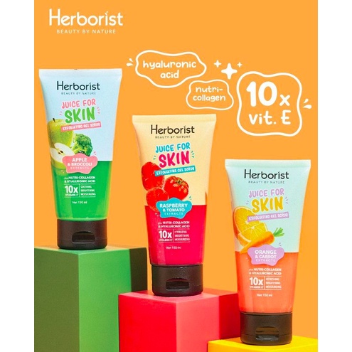 Herborist Juice for Skin | Body Serum 180ml / Face Scrub 60ml / Exfoliating Scrub