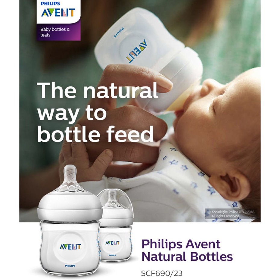 *FRAULEINCO* Philips Avent Official Natural 125ml / 4oz / BOTOL SUSU AVENT NATURAL