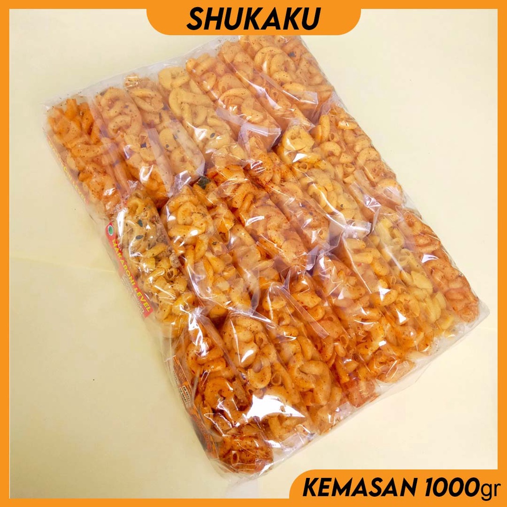 

SHUKAKU Makaroni Level Rasa Pedas Level 01 Kemasan 1kg isi 24pcs
