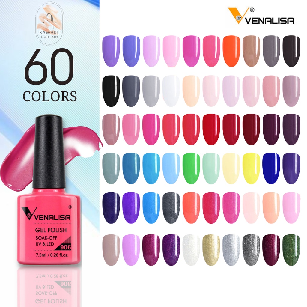 Venalisa Kutek Gel Nail Polish UV LED 60 warna No. 901-930