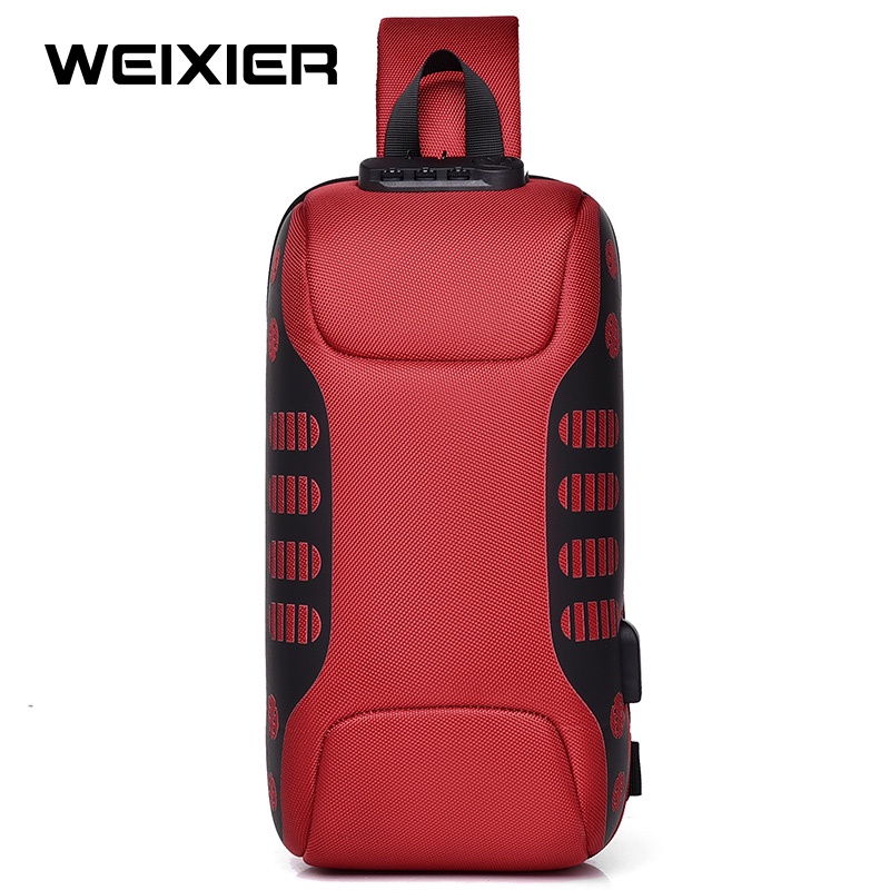 WEIXIER X311 Tas Selempang Pria Shoulder Bag USB Port Anti Maling WK-SBY