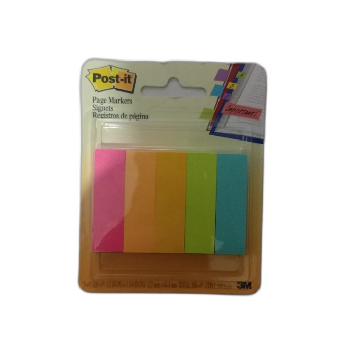 

Post It 3M Page Markers Signets 670-5AN 5 Warna