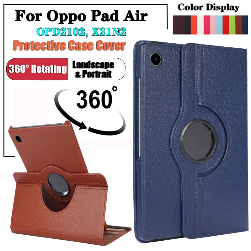 Untuk Oppo Pad Air 10.36 &quot;2022 OPD2102 X21N2 Fashion Tablet Skins Protection Cover360° Rotating Stand Casing Lipat Folio Flip Case Kulit