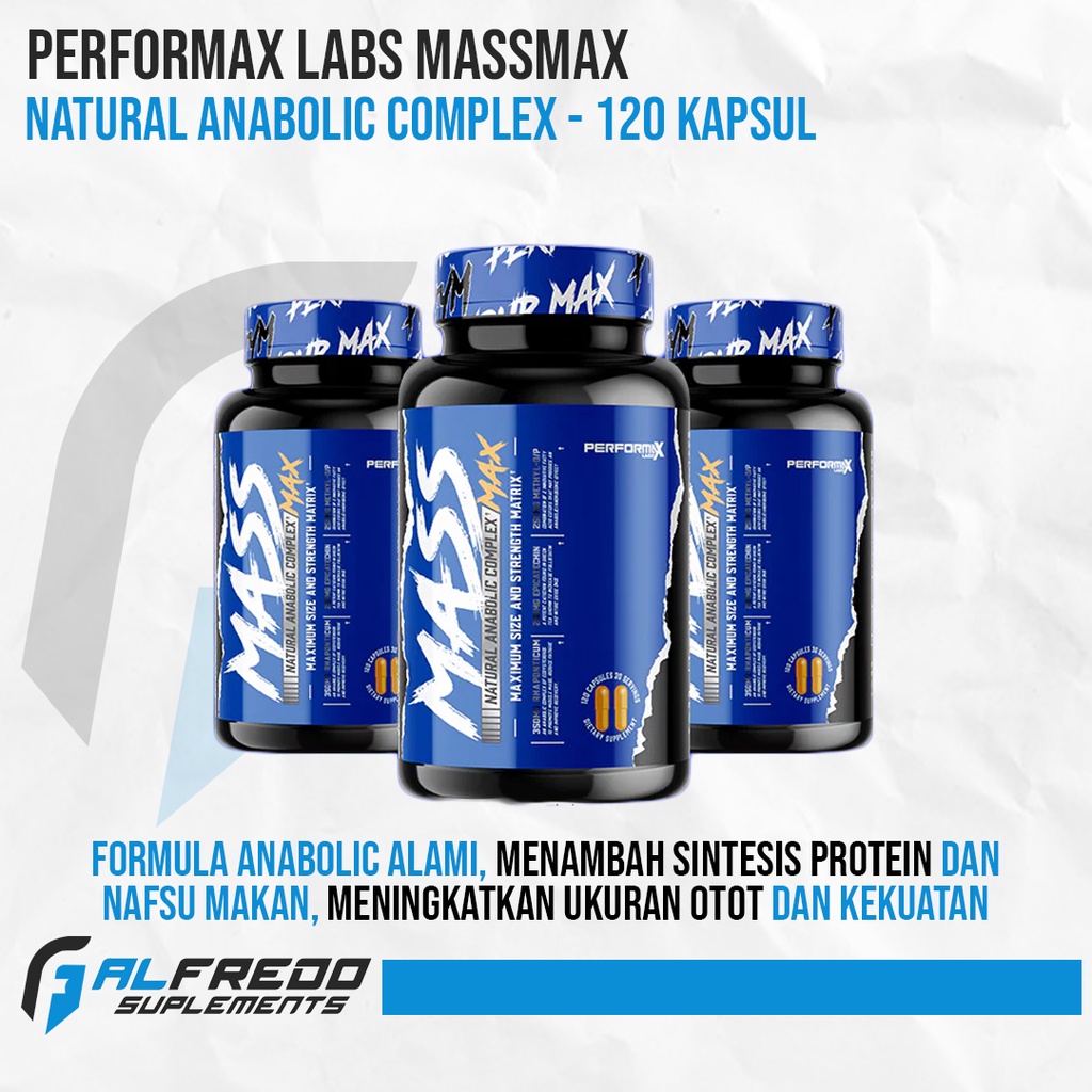 Performax Labs MassMax Natural Anabolic Complex 120 Kapsul - Suplemen Untuk Massa Otot