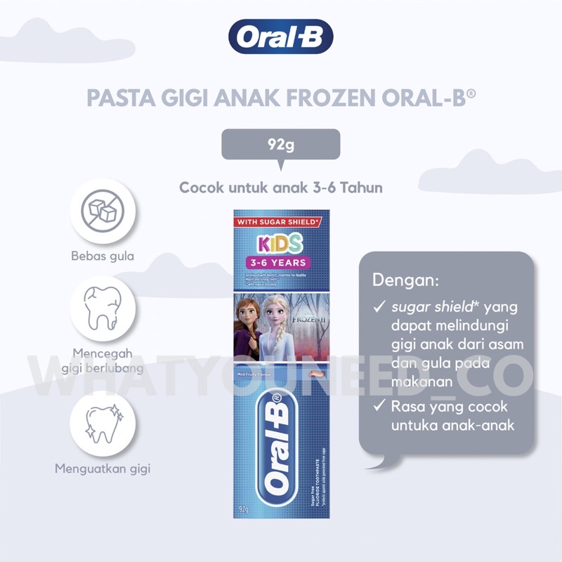 Jual Oral B Toothpaste Frozen (92g) untuk usia 3-6tahun | Shopee Indonesia