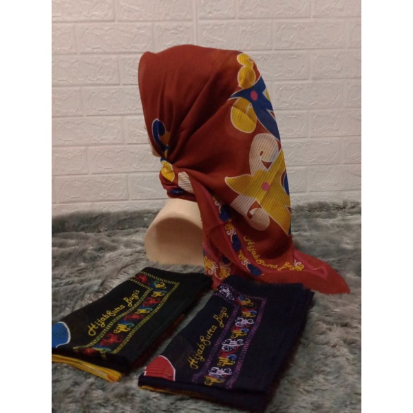 Hijab sutra Bugis Motif Batik #3