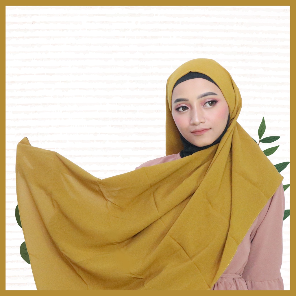 Hijab Premium by Anza's - Polos (KUNING GELAP)