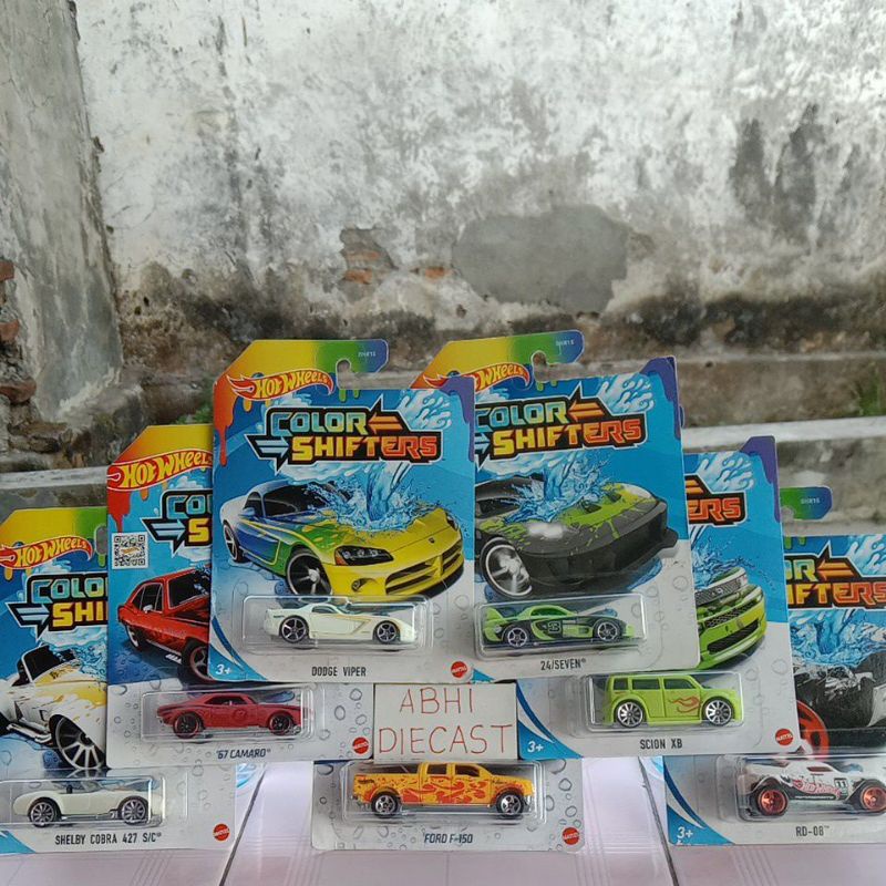 Hotwheels color shifters dodge viper shelby cobra putih hot wheels color shifter 24 seven hijau 67 c