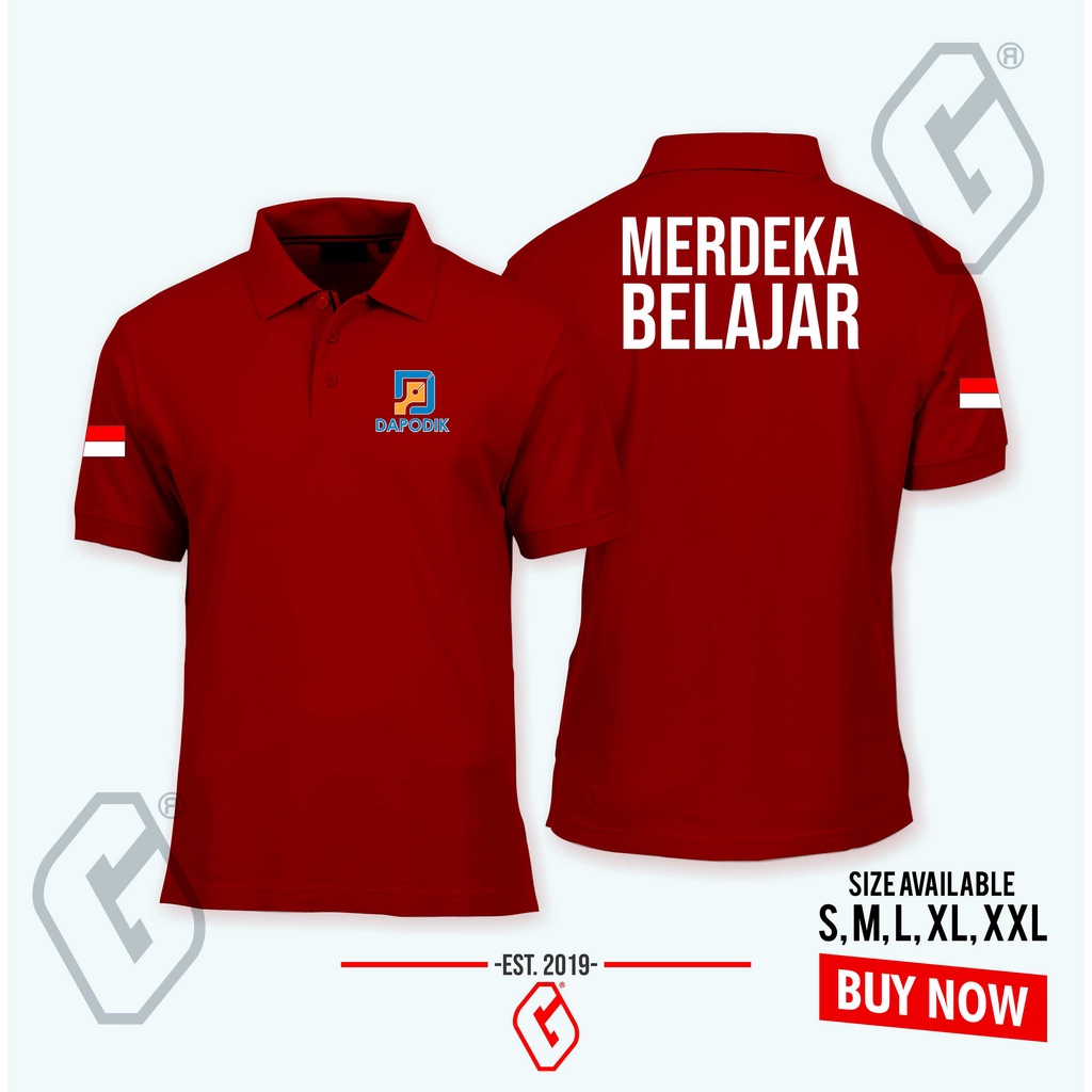 polo shirt dapodik merdeka belajar / baju kerah merdeka belajar dapodik