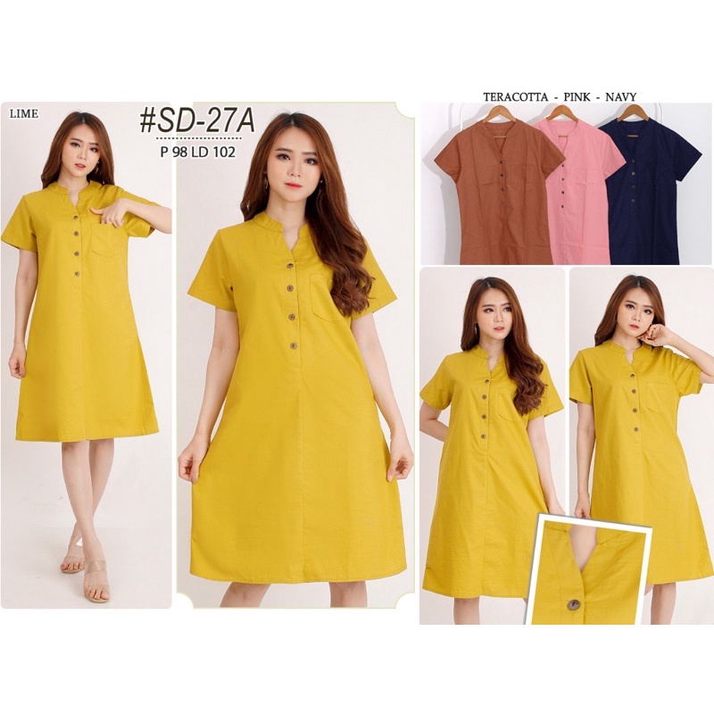 Dress Fashion BV SD-08/ Dress Polos/ Midi Dress/ Dress Katun