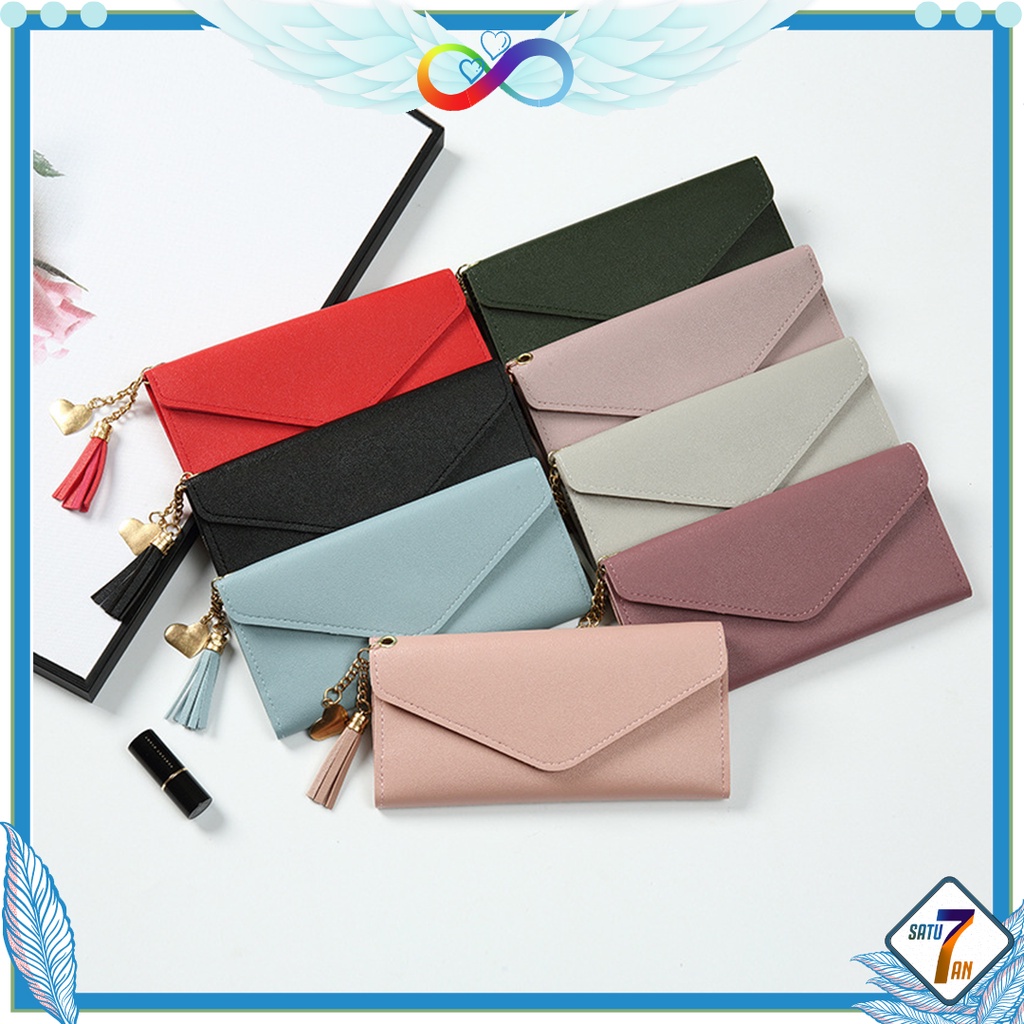 Satu7an D10 DOMPET PANJANG WANITA MOTIF RUMBAI WOMEN WALLET FASHION KOREA STYLE TERLARIS COD IMPORT