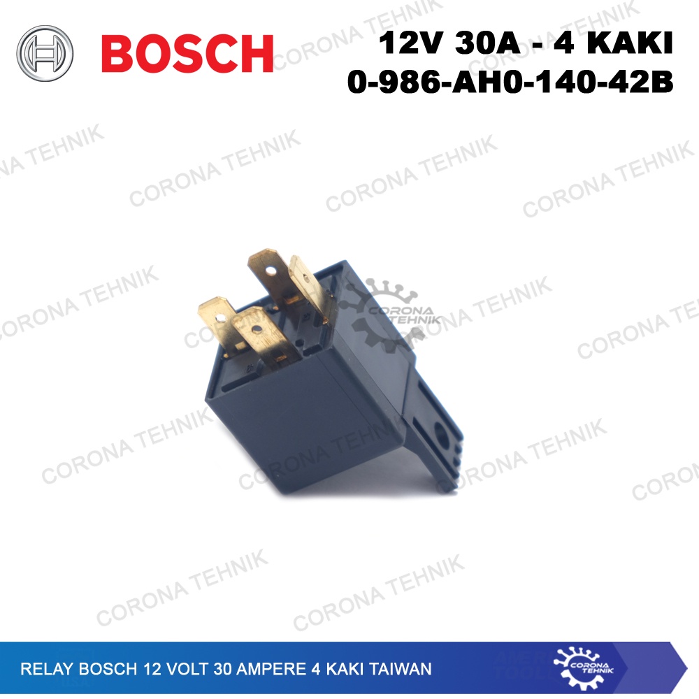 Taiwan - Relay Bosch 12 Volt 30 Ampere 4 Kaki - 0-986-AH0-140-24B