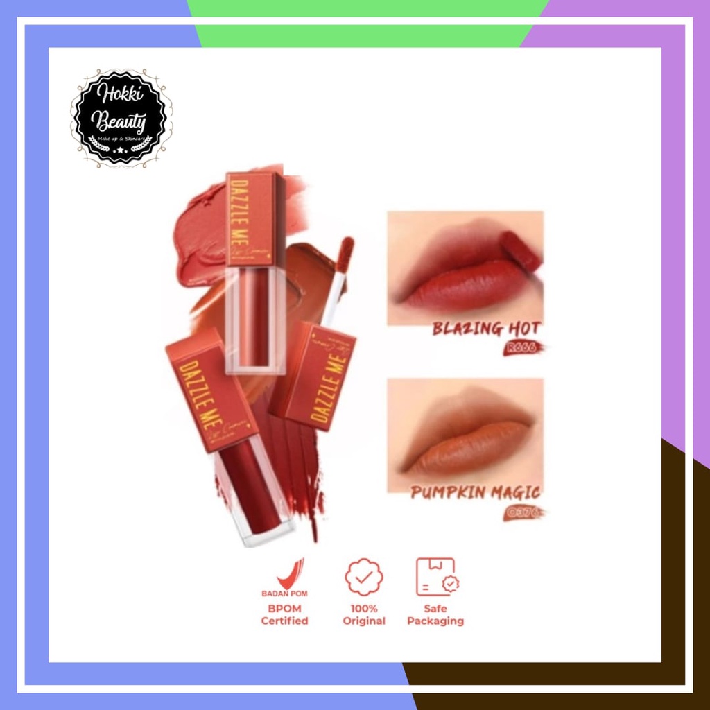 Dazzle Me Mousse Lip Cream | Silky Lipstik Moisturizing Lip Care Reduce Lip Wrinkles BPOM