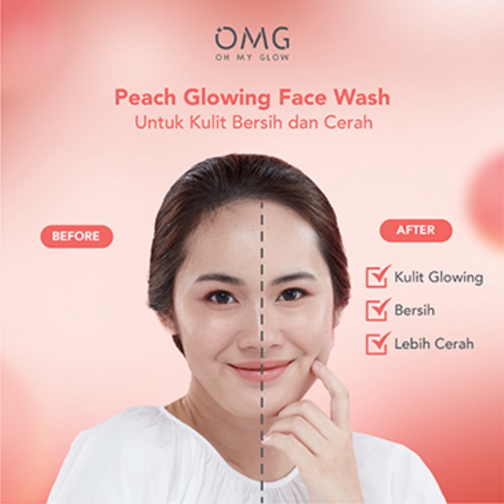 OMG Peach Glowing Face Wash 50gr - Apple_Kosmetik