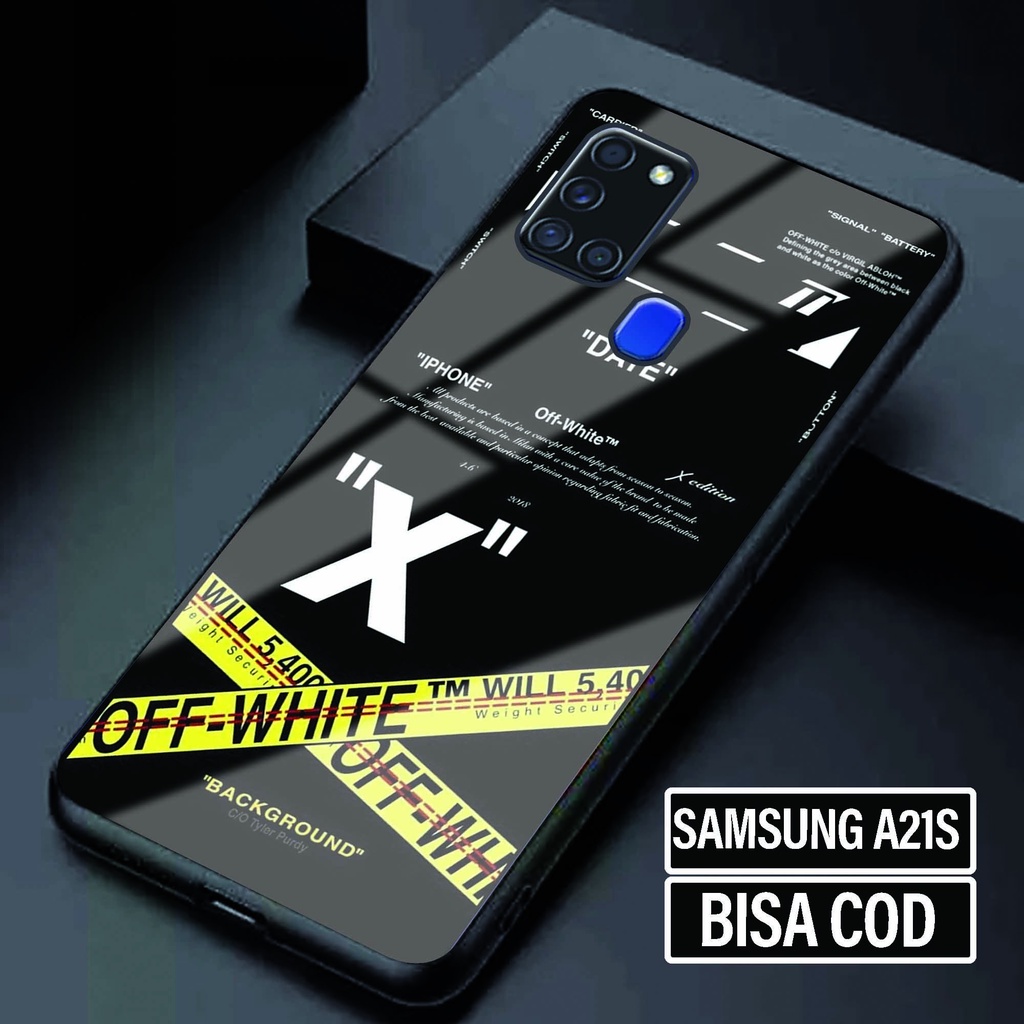 Hardcase Glossy Samsung A21S [ Aesth Branded 1 ] - Softcase Glossy Samsung A21S - Softcase Dove Sams