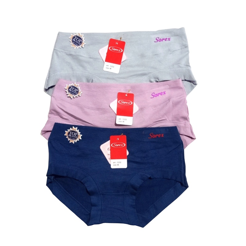 3 Pcs Celana Dalam Wanita Sorex 1239 Super Soft Underwear CD