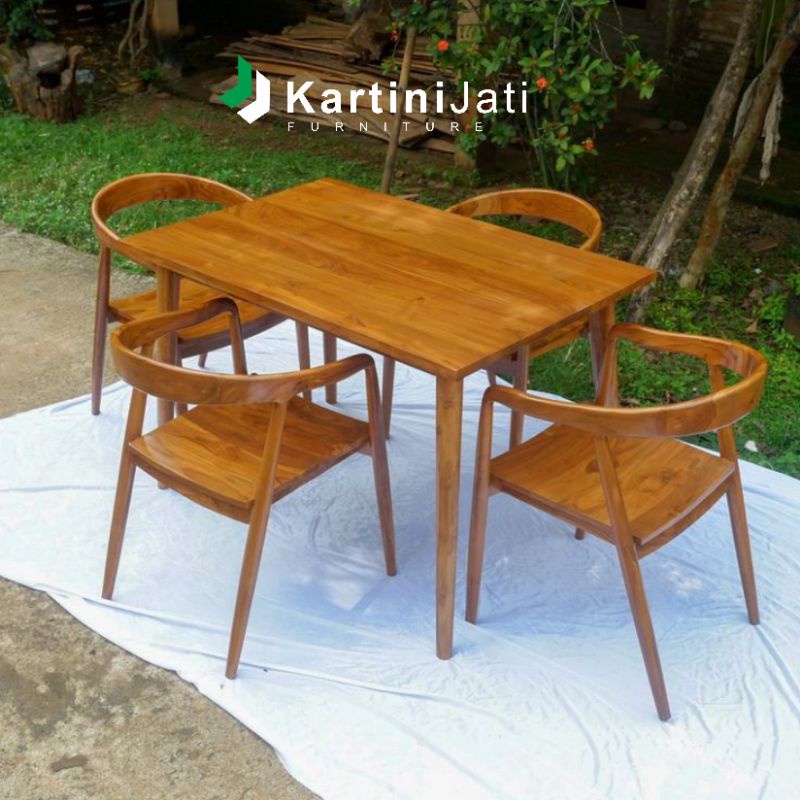 set kursi cafe kayu jati meja makan meja kursi cafe kayu jati murah kursi cafe jati