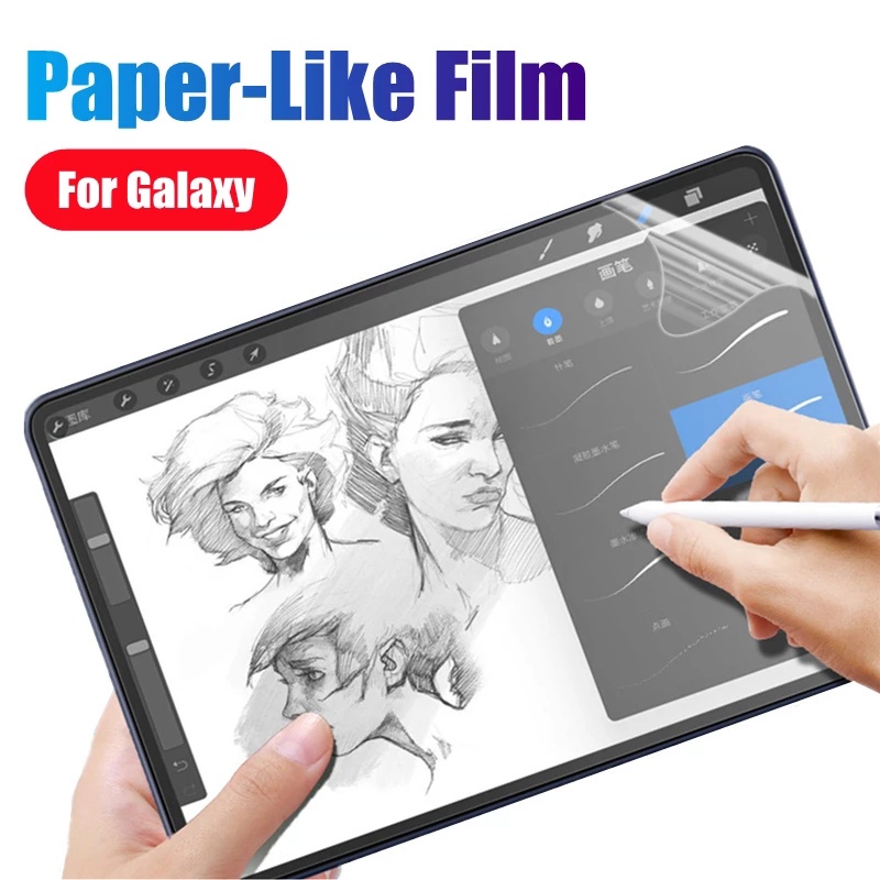 1Pc Tablet Screen Film HD Soft Screen Protector Not Glass Paper Feel Film Anti-Fingerprint Anti-Glare Writing Painting Frosted Anti-scratch for Samsung Galaxy Tab S4 S6 S7 A A7 A8