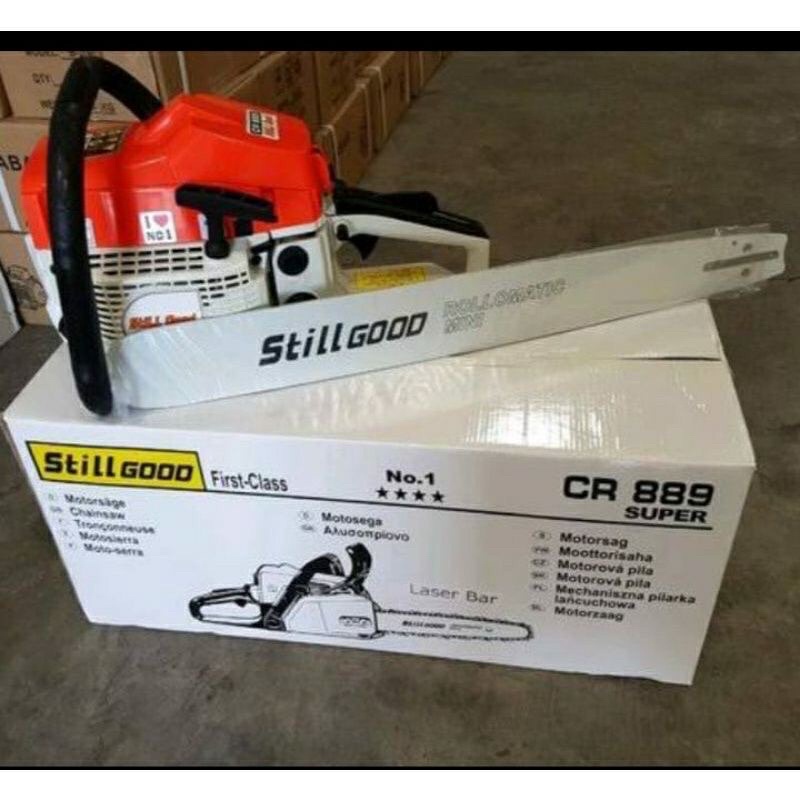 Still good Mesin gergaji kayu Chain saw 22in bar laser senso mantap