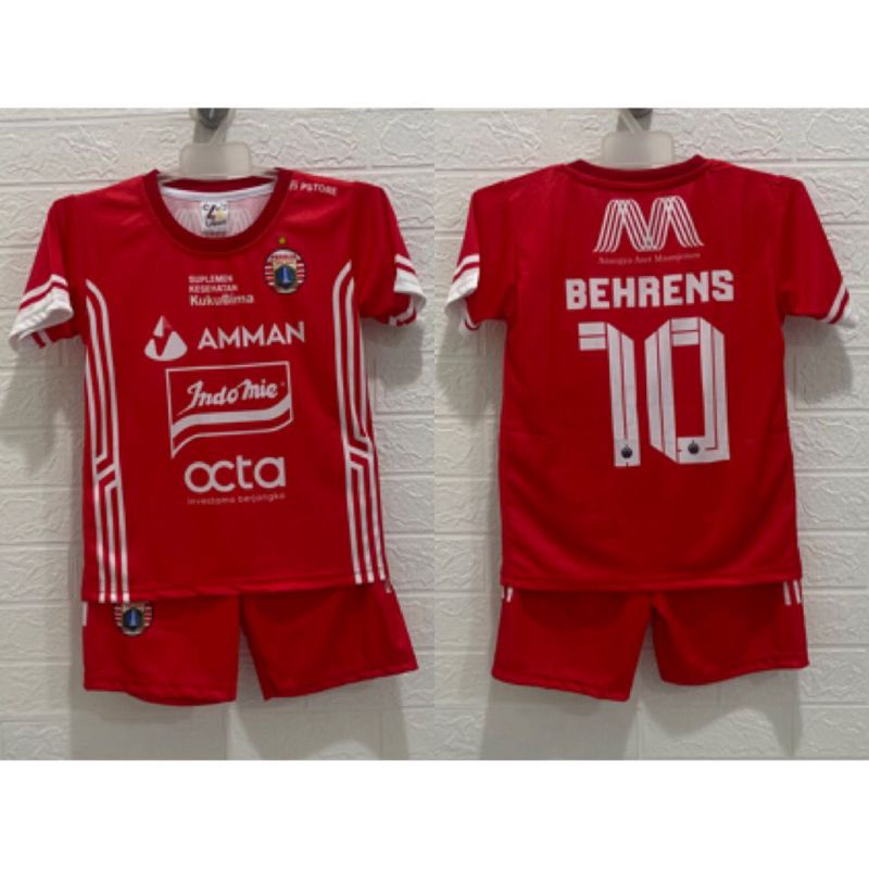 Jersey bola persija anak printing usia 4-8 tahun kids