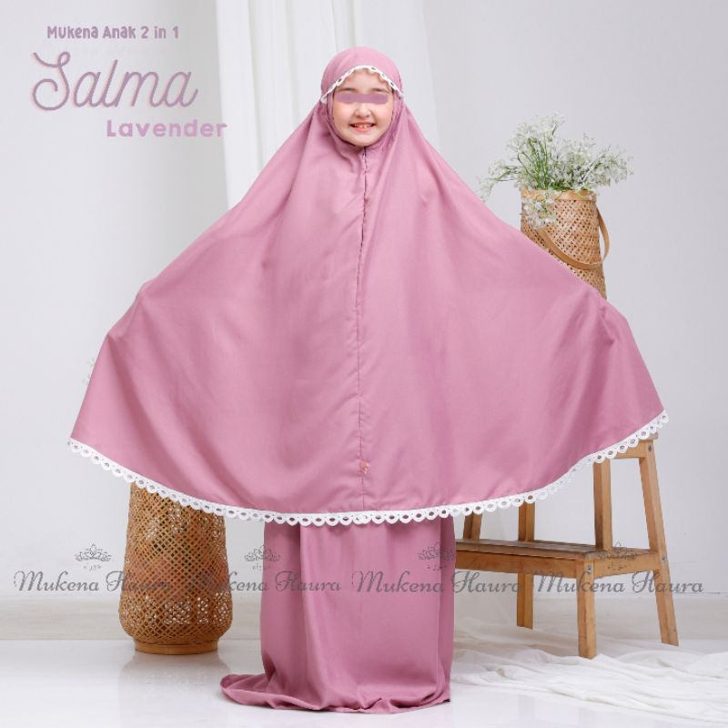 Mukena 2in1 Anak Salma Katun Polos Traveling