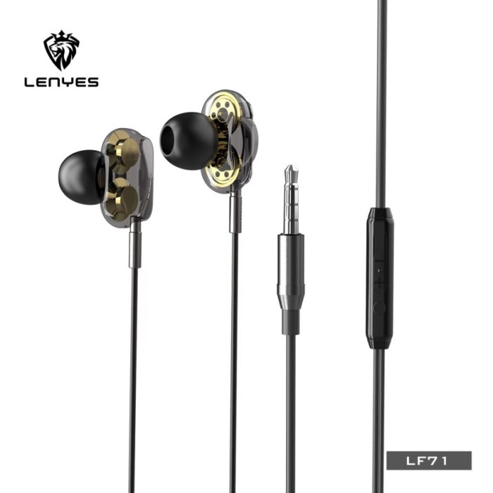 LF71 Headset LENYES LF71 AUX Besi Kepala Besi Handsfree Earphone Grosir