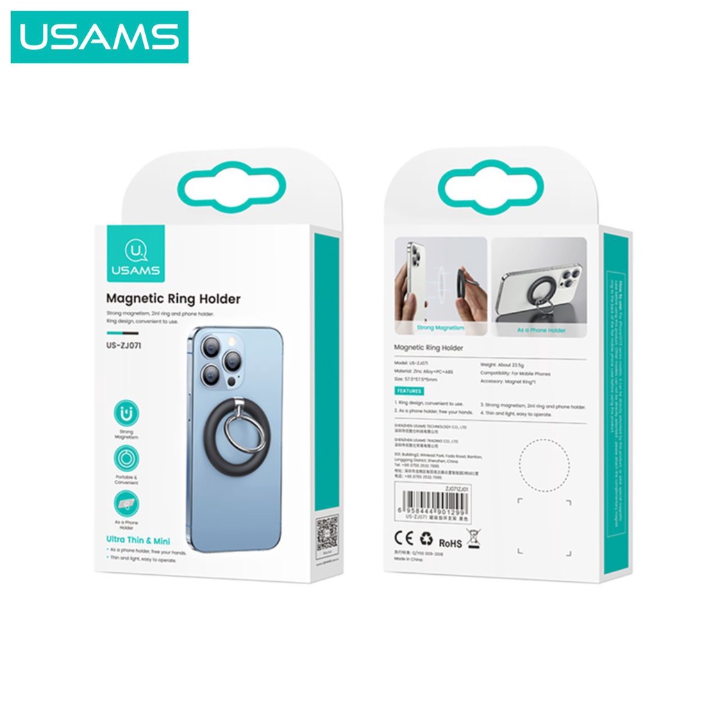 USAMS ZJ071 Magnetic Ring Holder Magsafe