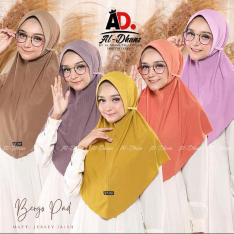 Hijab Bergo Pad Ori Al Dhans Jersey Irish Premium