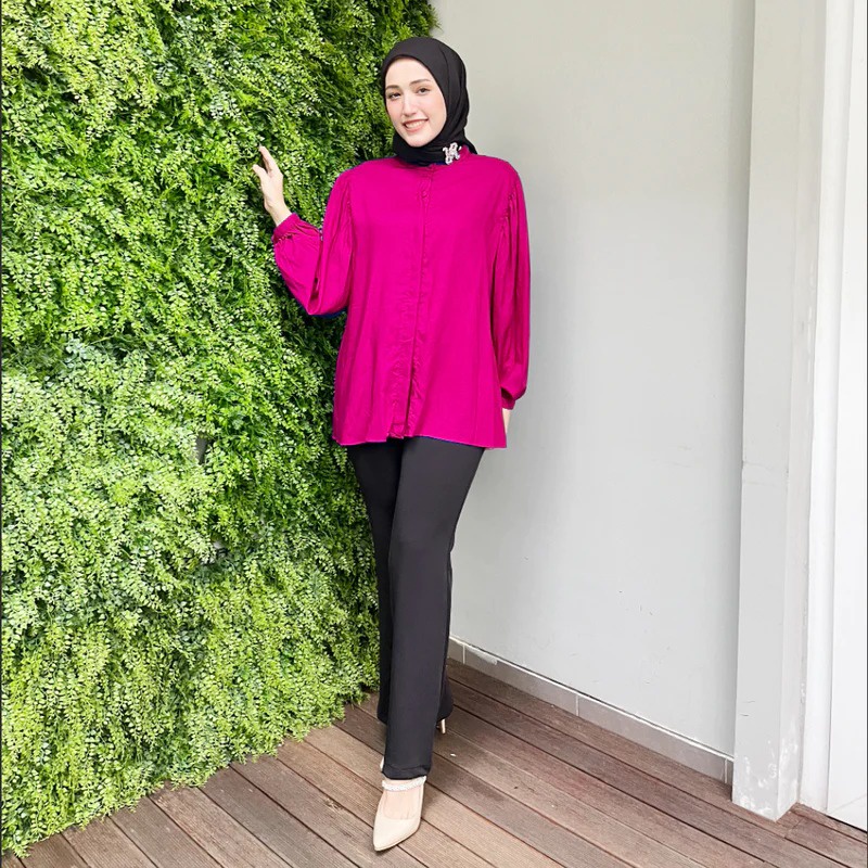 [LAST STOCK]  Radwah - Nayara Top - Atasan Muslim Wanita Kemeja Polos