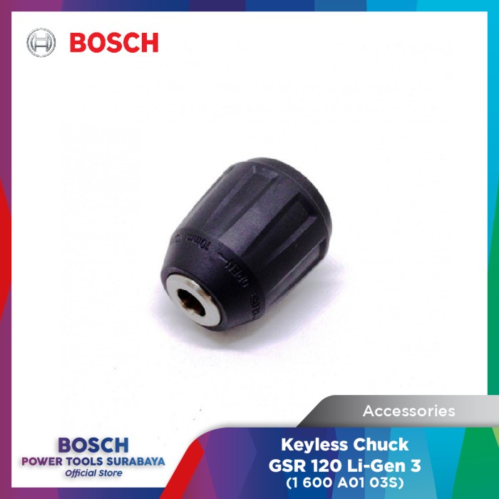 Sparepart Kepala Bor / Keyless Chuck Bosch GSR 120-LI Gen 3