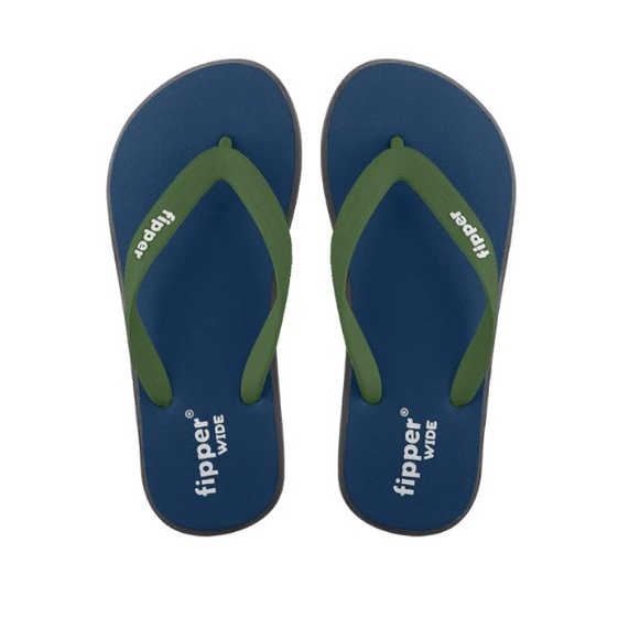 Sandal Fipper Wide Blue Dark Grey Dark Green Army Original