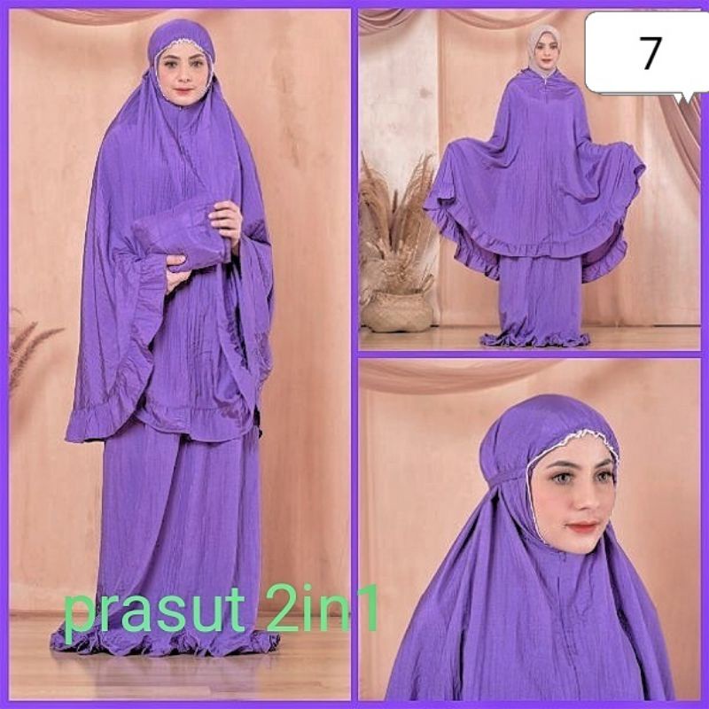 Mukena Travelling Parasut Premium 2in1