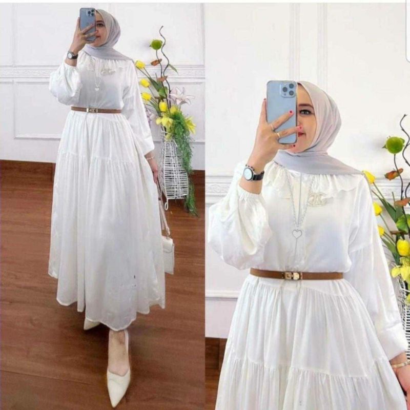 BAJU GAMIS MAXY BUSUI PREMIUM TERBARU 2022 MUTIA MIDI DRESS MEWAH MODIS KEKINIAN GOOD KUALITAS PAKAI