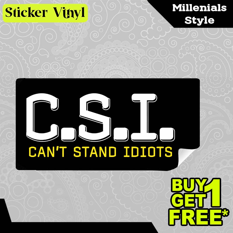 

Stiker Sticker Can't Stand Idiots Gambar Unik Desain Keren dan Kekinian Aesthetic Bahan Vinyl Satuan Anti Air