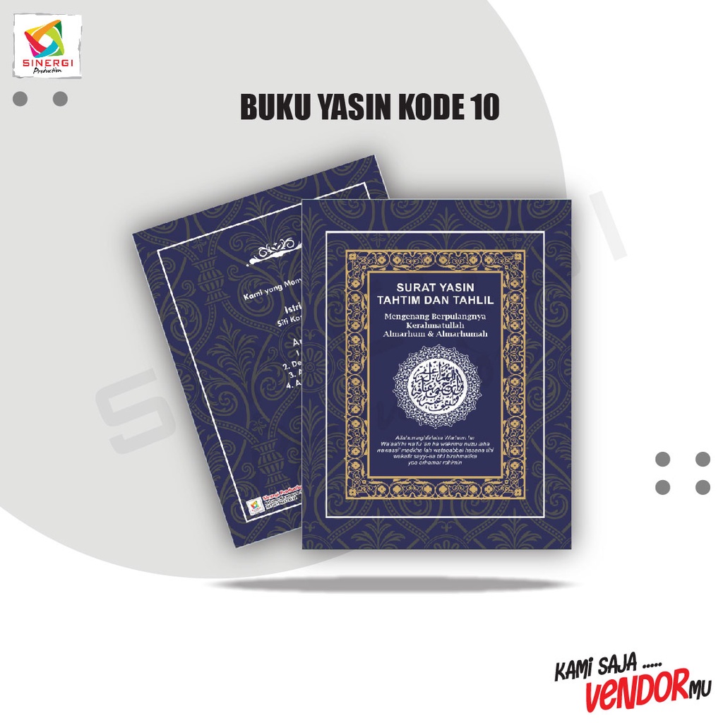 KODE 10 - BUKU YASIN TAHLIL SOFT COVER KEKINIAN ELEGAN