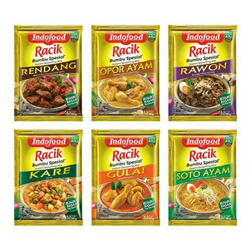 

Indofood racik bumbu special 4-5 porsi .