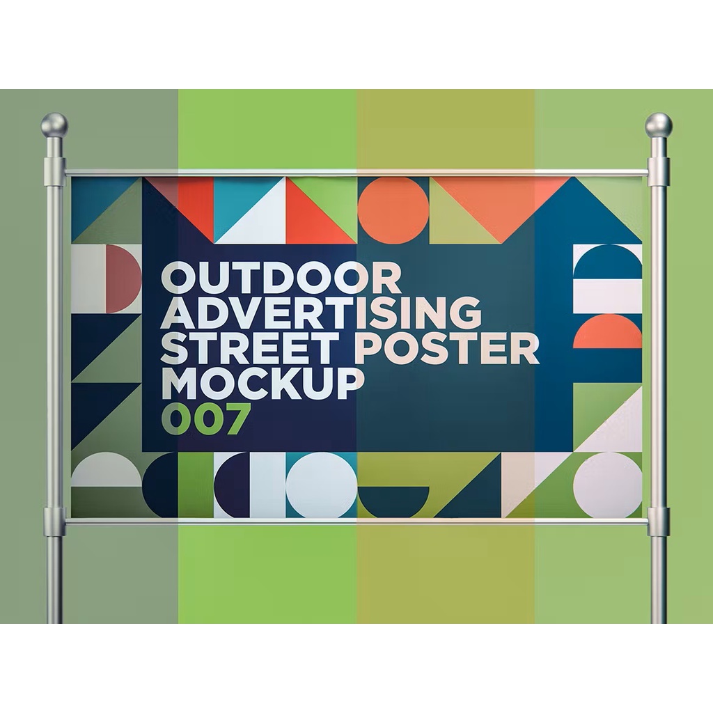 Outdoor Advertising Street Poster Mockup