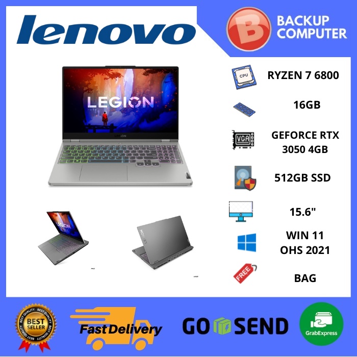 LAPTOP LENOVO LEGION 5 15ARH7H 82RE0005ID Ryzen 7 6800H