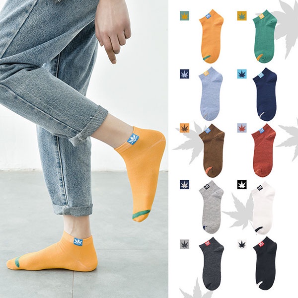 Kaos Kaki Fashion Pria Wanita Warna Polos Sporty Garis Depan / Ankle Socks Unisex Semata Kaki Import Murah / TS-40