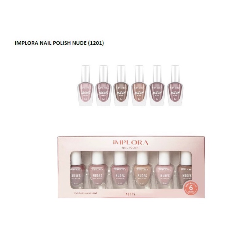 IMPLORA NAIL POLISH |kutex 1 BOX isi 6 pcs|