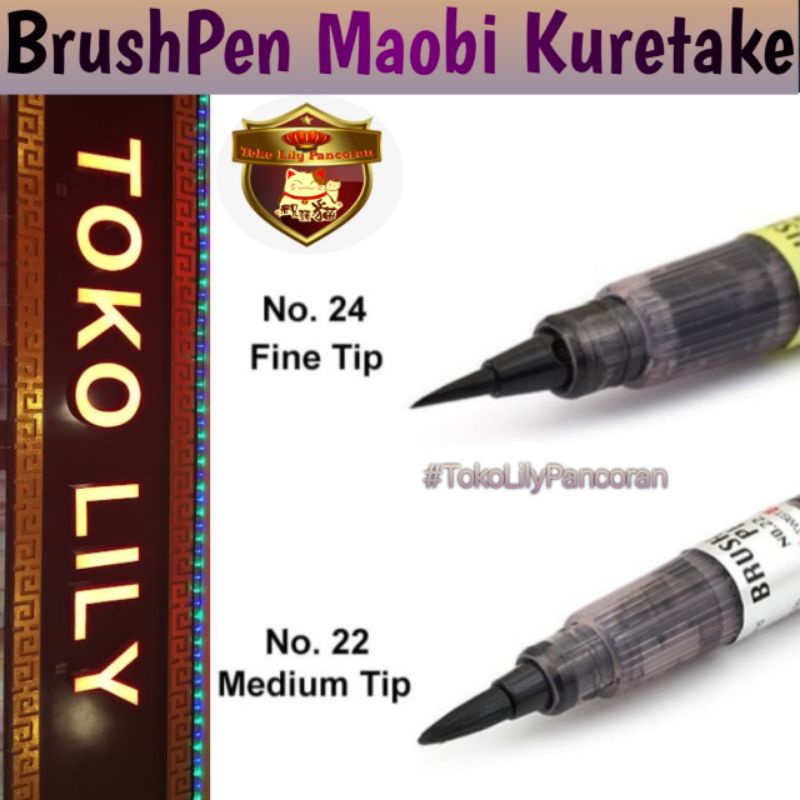 Fude Pen Kuretake / Brush Pen Kuretake Original / Maobi Refill Jepang / Kuas Isi Ulang