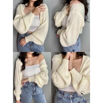 Liam Oversize Crop Cardigan / Bolero / Outer Knit Premium / Crop Cardi