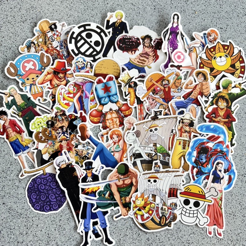 One Piece Sticker set 30 pcs waterproof