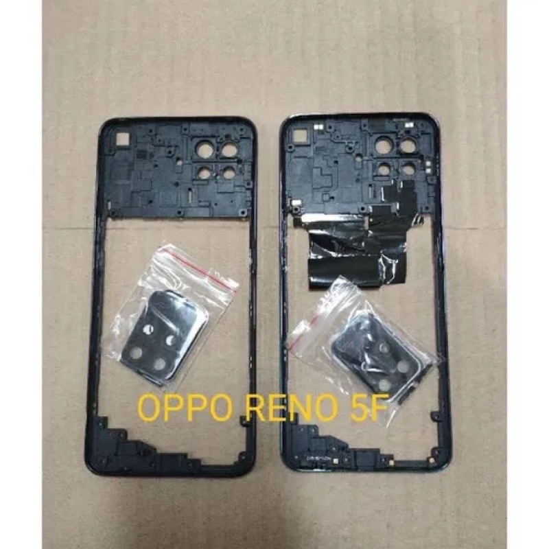Tulang Tengah Bezel Rangka Tutup Mesin Bazel Oppo Reno 5F | Reno 5 F | Reno 5Z - Ungu
